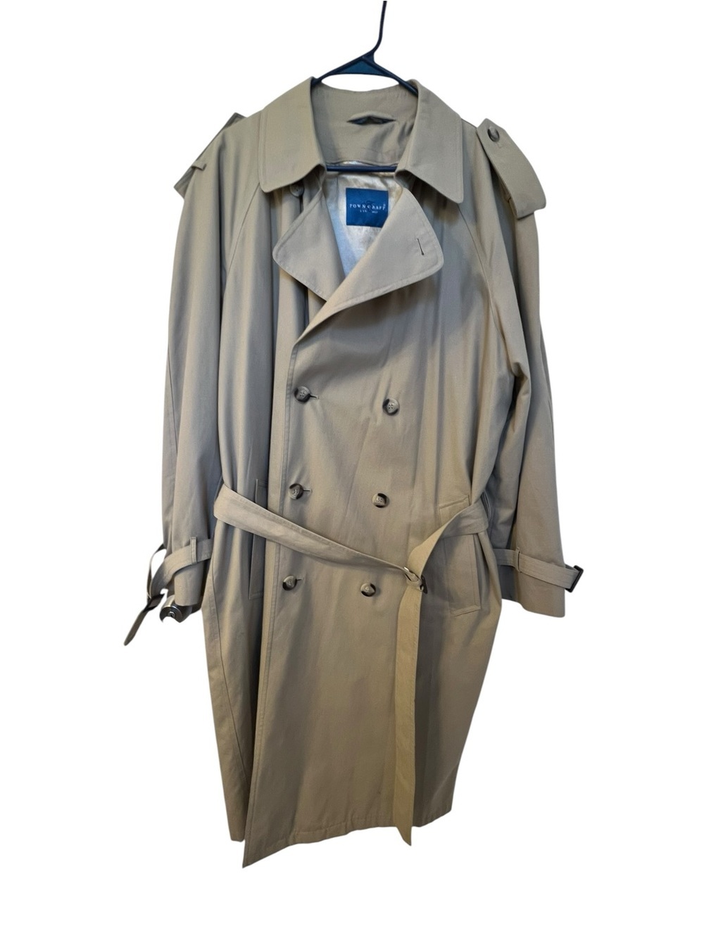 Towncraft Khaki Trench Coat with Classic Collar